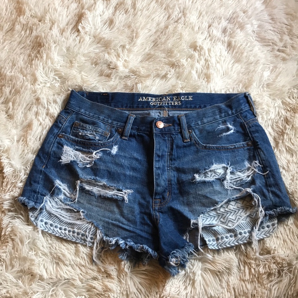 American Eagle festival jean shorts.